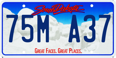 SD license plate 75MA37