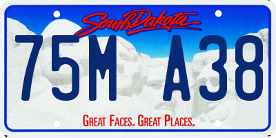 SD license plate 75MA38
