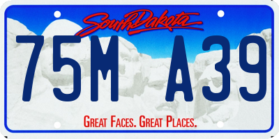SD license plate 75MA39