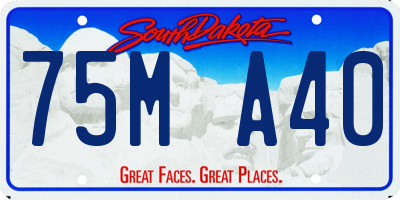 SD license plate 75MA40