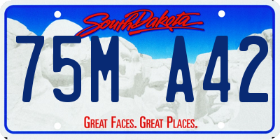 SD license plate 75MA42