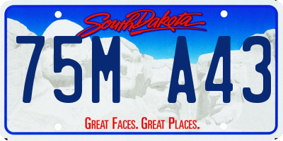 SD license plate 75MA43