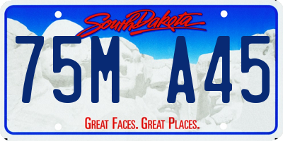 SD license plate 75MA45