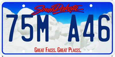 SD license plate 75MA46