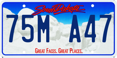 SD license plate 75MA47