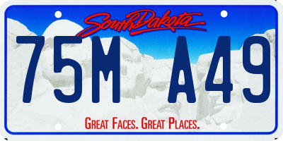 SD license plate 75MA49