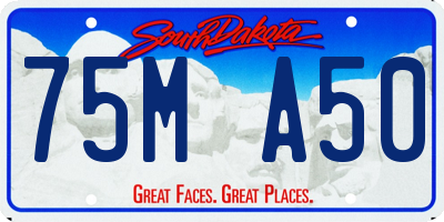 SD license plate 75MA50