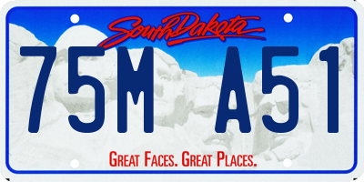 SD license plate 75MA51