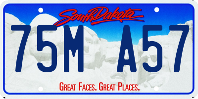 SD license plate 75MA57