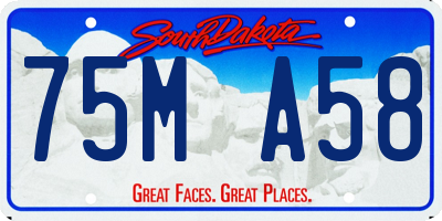 SD license plate 75MA58