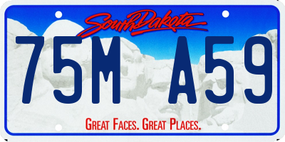 SD license plate 75MA59