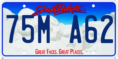 SD license plate 75MA62