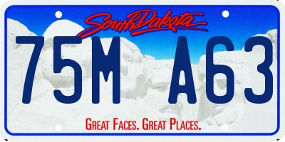 SD license plate 75MA63
