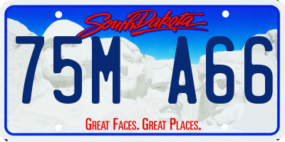 SD license plate 75MA66