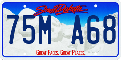 SD license plate 75MA68