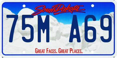 SD license plate 75MA69