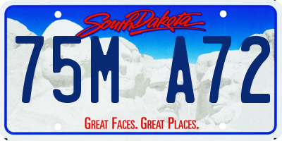 SD license plate 75MA72