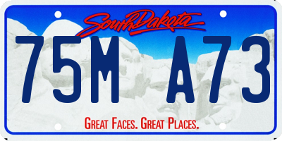 SD license plate 75MA73