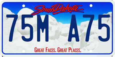 SD license plate 75MA75