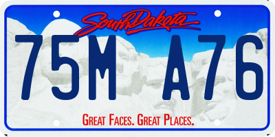SD license plate 75MA76