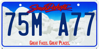 SD license plate 75MA77
