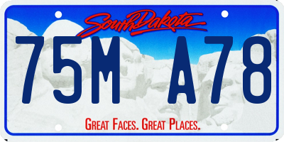 SD license plate 75MA78