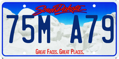 SD license plate 75MA79