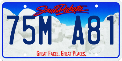 SD license plate 75MA81
