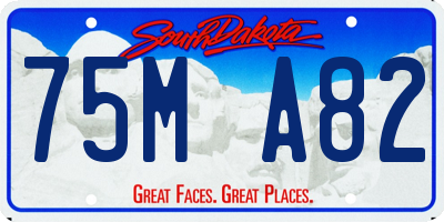 SD license plate 75MA82