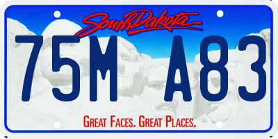 SD license plate 75MA83