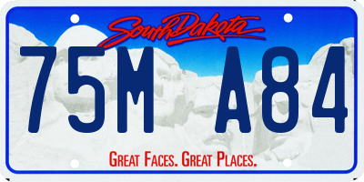 SD license plate 75MA84