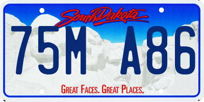 SD license plate 75MA86