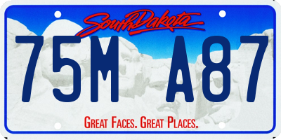 SD license plate 75MA87