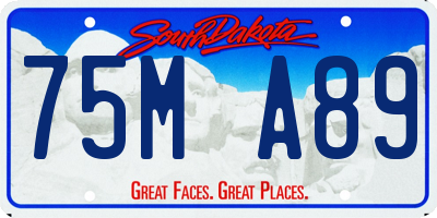 SD license plate 75MA89