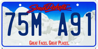 SD license plate 75MA91