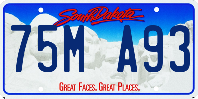 SD license plate 75MA93
