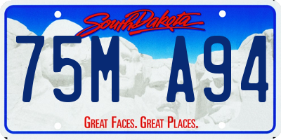 SD license plate 75MA94