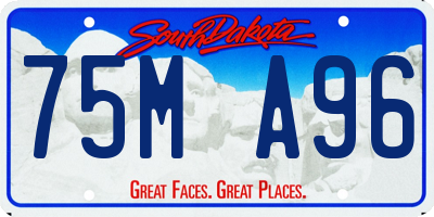 SD license plate 75MA96