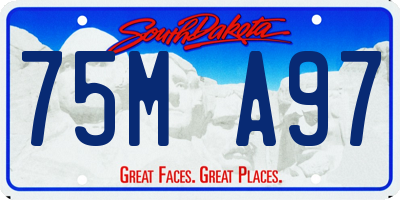 SD license plate 75MA97