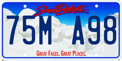 SD license plate 75MA98