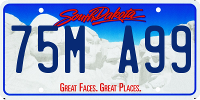 SD license plate 75MA99