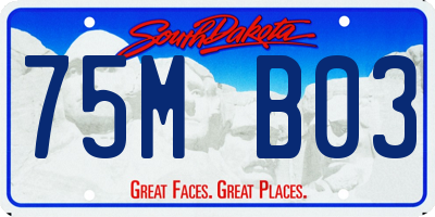 SD license plate 75MB03