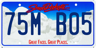 SD license plate 75MB05