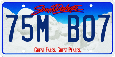 SD license plate 75MB07