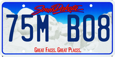 SD license plate 75MB08