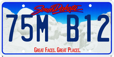 SD license plate 75MB12