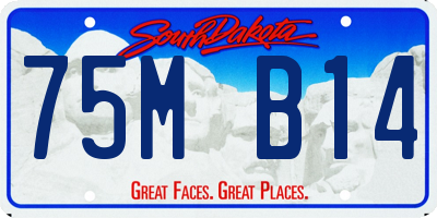 SD license plate 75MB14
