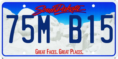 SD license plate 75MB15