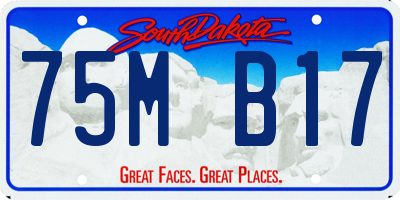 SD license plate 75MB17