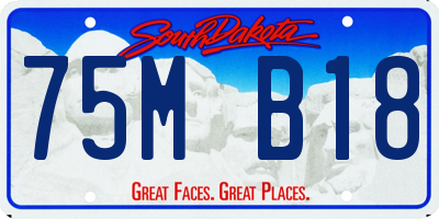 SD license plate 75MB18